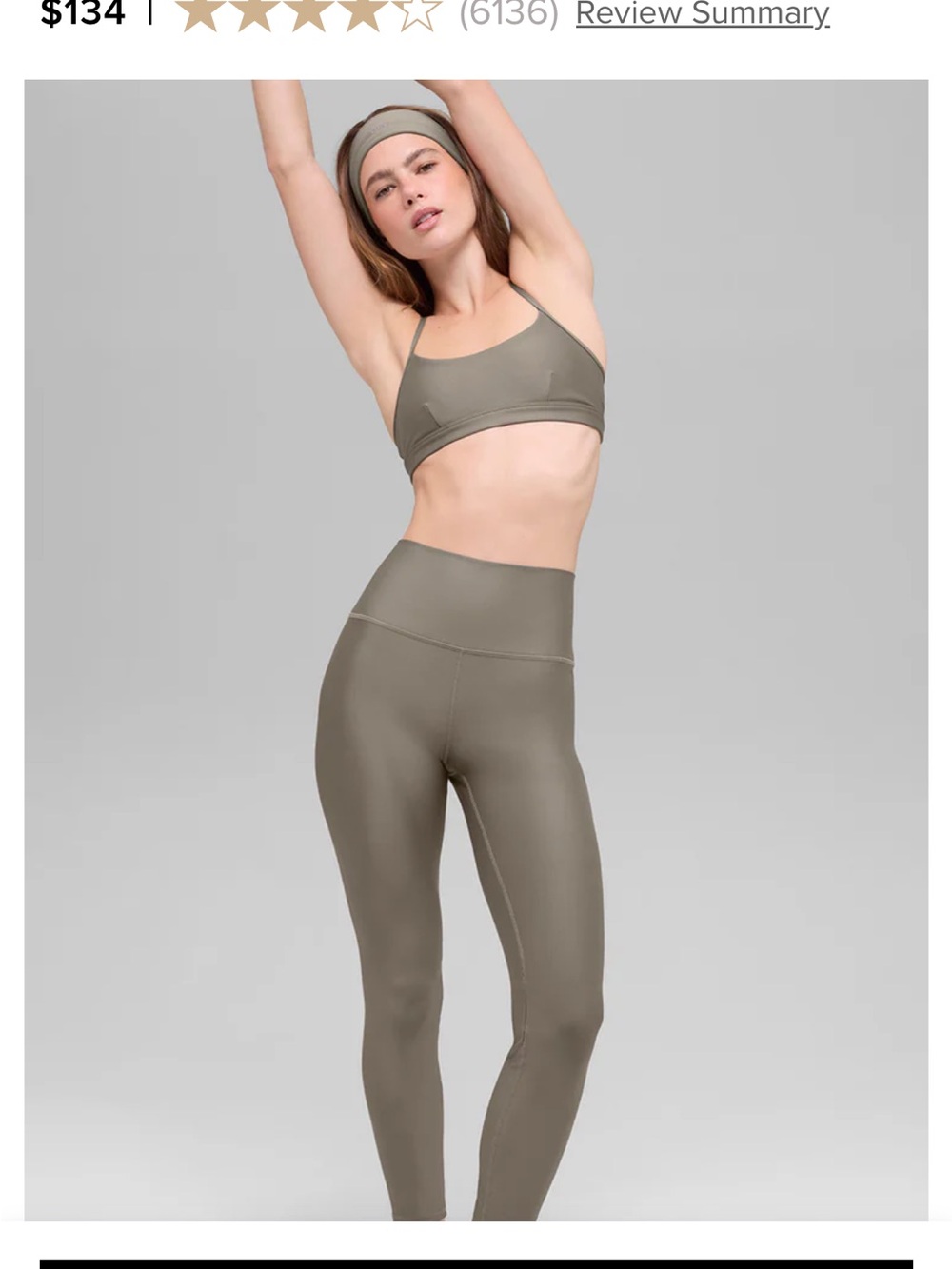 ALO Yoga High-Waist Leggings in light cocoa